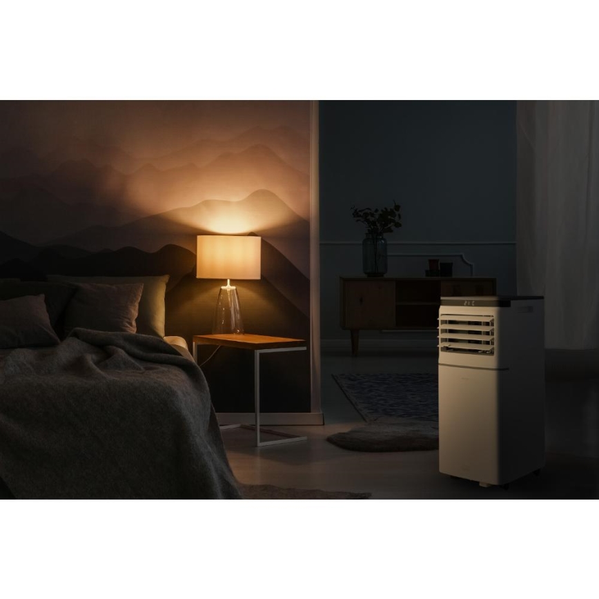 Sencor - Climatiseur mobile connecté 3 en 1 livré avec l'ensemble complet d'accessoires 815W/230V 8000 BTU Wi-Fi blanc + télécommande