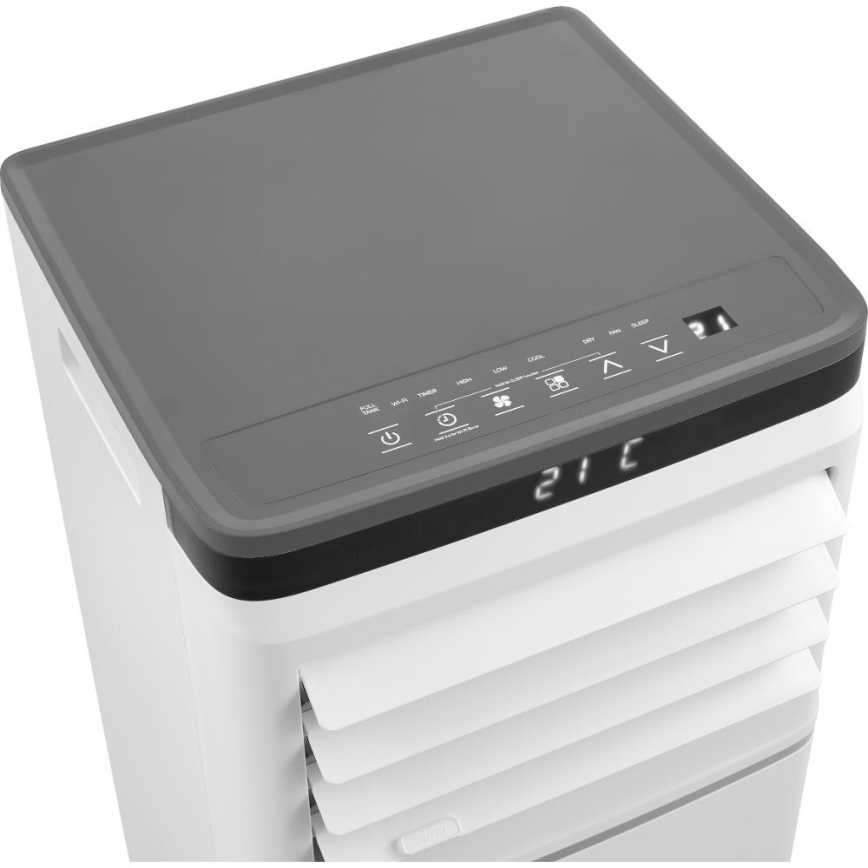 Sencor - Climatiseur mobile connecté 3 en 1 livré avec l'ensemble complet d'accessoires 815W/230V 8000 BTU Wi-Fi blanc + télécommande