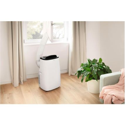 Sencor - Climatiseur mobile intelligent 4 en 1, livré avec kit d'accessoires complet, 1700 W / 230 V, 12 000 BTU, Wi-Fi, blanc + télécommande