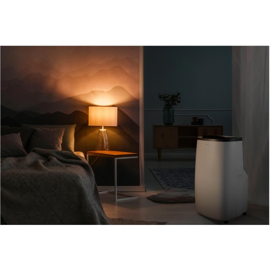 Sencor - Climatiseur mobile intelligent 4 en 1, livré avec kit d'accessoires complet, 1700 W / 230 V, 12 000 BTU, Wi-Fi, blanc + télécommande