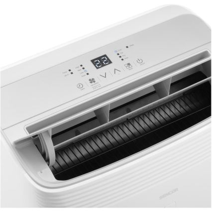 Sencor - Climatiseur mobile intelligent 5 en 1 livré avec tous les accessoires 733W/230V 9000 BTU Wi-Fi blanc + télécommande