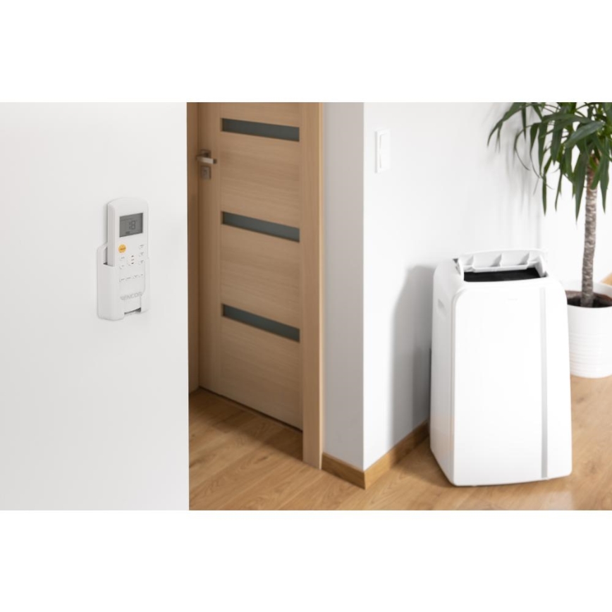 Sencor - Climatiseur portable connecté 3en1 avec accessoires complets 1450W/230V 12000 BTU Wi-Fi blanc + Télécommande
