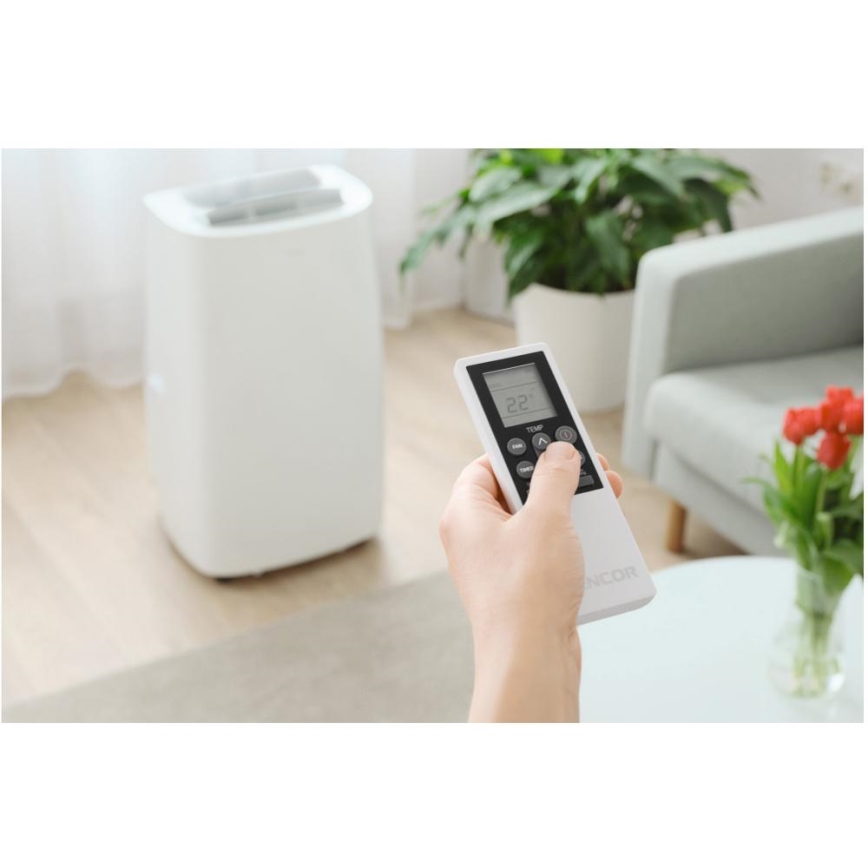 Sencor - Climatiseur portable connecté 3en1 avec accessoires complets 1700W/230V 16000 BTU Wi-Fi + Télécommande