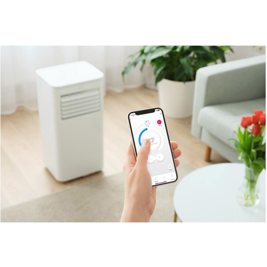Sencor - Climatiseur portable connecté 3en1 avec accessoires complets 760W/230V 7000BTU Wi-Fi + Télécommande