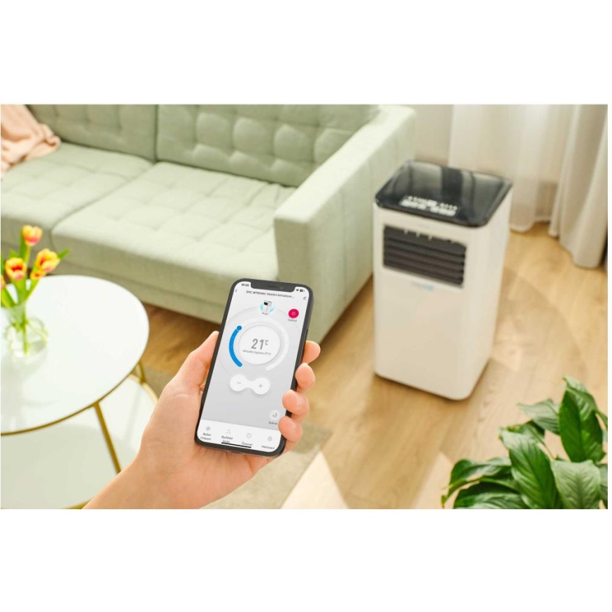 Sencor - Climatiseur portable connecté 3en1 avec accessoires complets 805W/230V 8000 BTU Wi-Fi + Télécommande