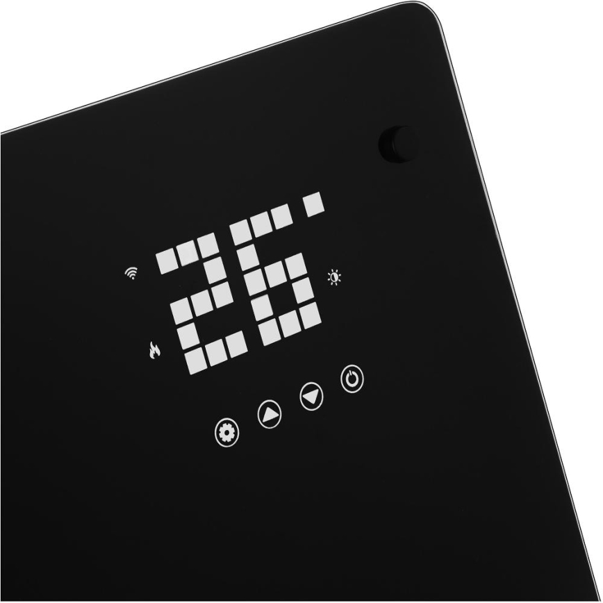 Sencor - Radiateur/convecteur électrique intelligent 2000W/230V IP24 Wi-Fi noir + télécommande