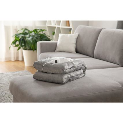 Sencor - Couverture chauffante électrique 160W/230V 180x130 cm grise