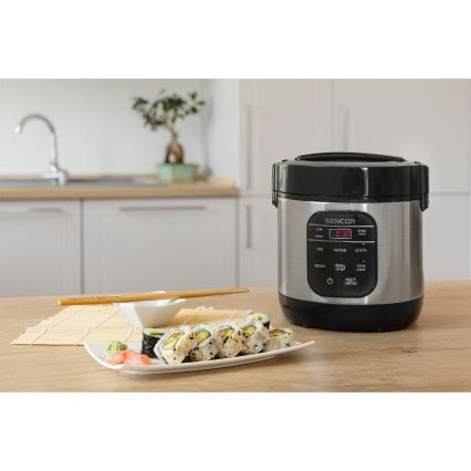 Sencor - Cuiseur à riz multifonction 350W/230V 0,6 l inox/noir