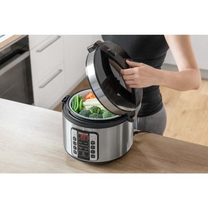 Sencor - Cuiseur à riz multifonction 700W/230V 1,5 l inox/noir