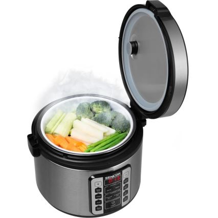 Sencor - Cuiseur à riz multifonction 700W/230V 1,5 l inox/noir