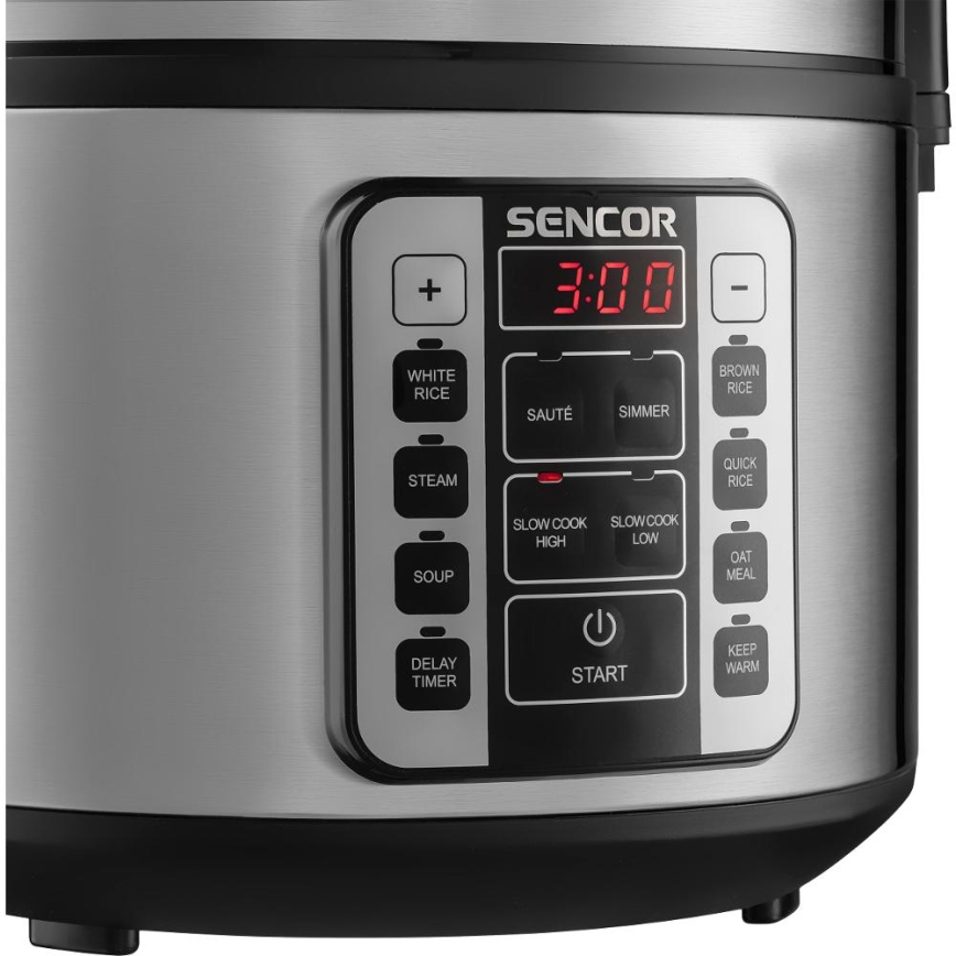 Sencor - Cuiseur à riz multifonction 700W/230V 1,5 l inox/noir