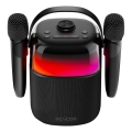 Sencor - Enceinte LED RGB avec micros sans fil 35 W 8000 mAh + 2x 1800 mAh IPX5 noir