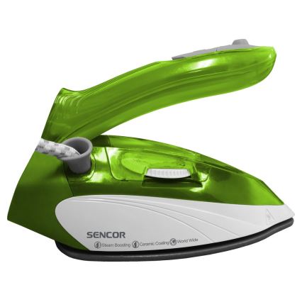 Sencor - Fer à repasser à vapeur de voyage 1100W/115V/230V vert
