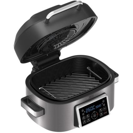 Sencor - Friteuse à air chaud multifonction et gril 1660W/230V 6 l chrome mat/noir