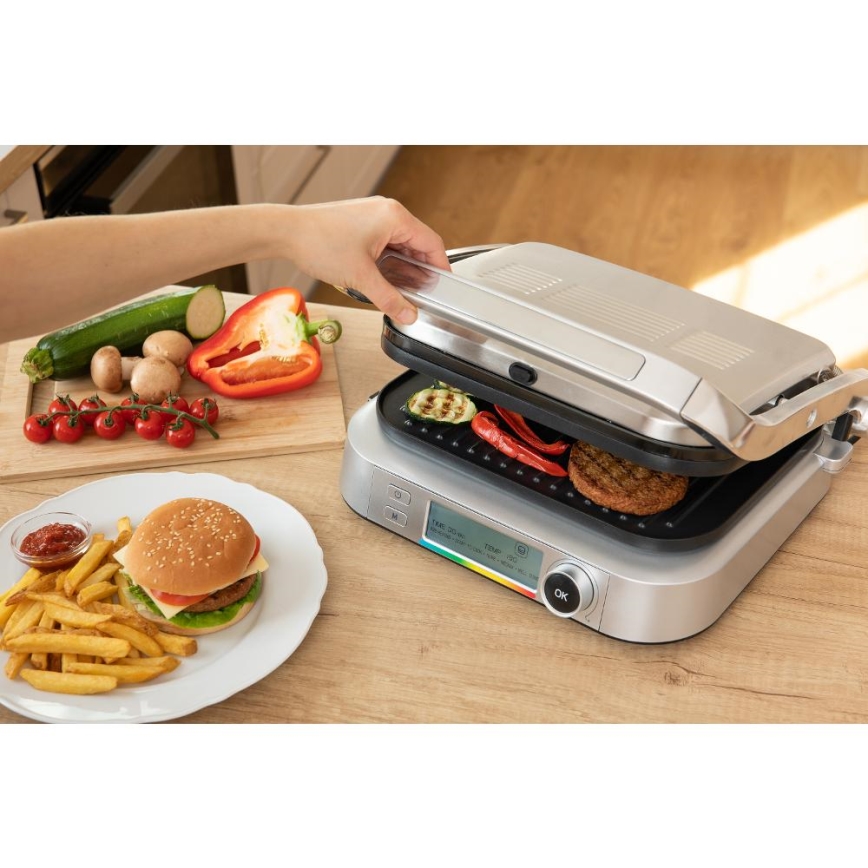 Sencor - Grill de contact 2100W/230V chrome mat