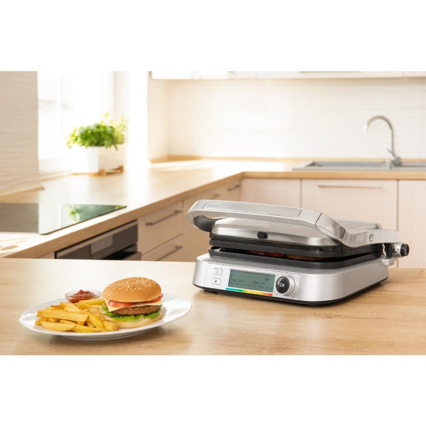 Sencor - Grill de contact 2100W/230V chrome mat