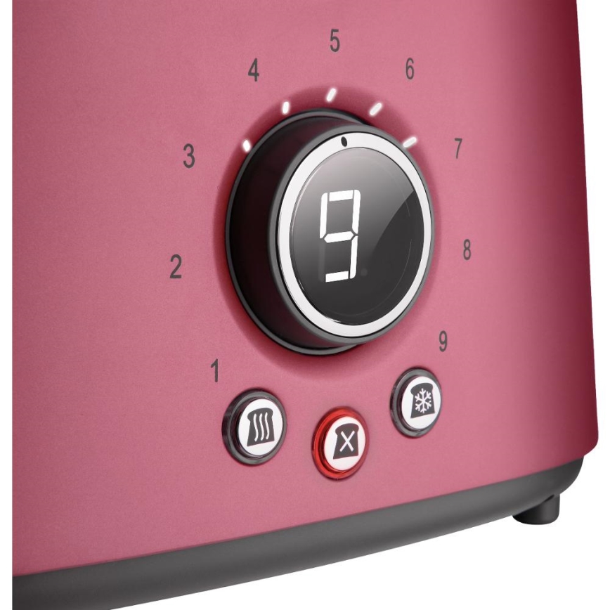 Sencor - Grille-pain 2 fentes avec support réchauffe-pains 1000W/230V, rose