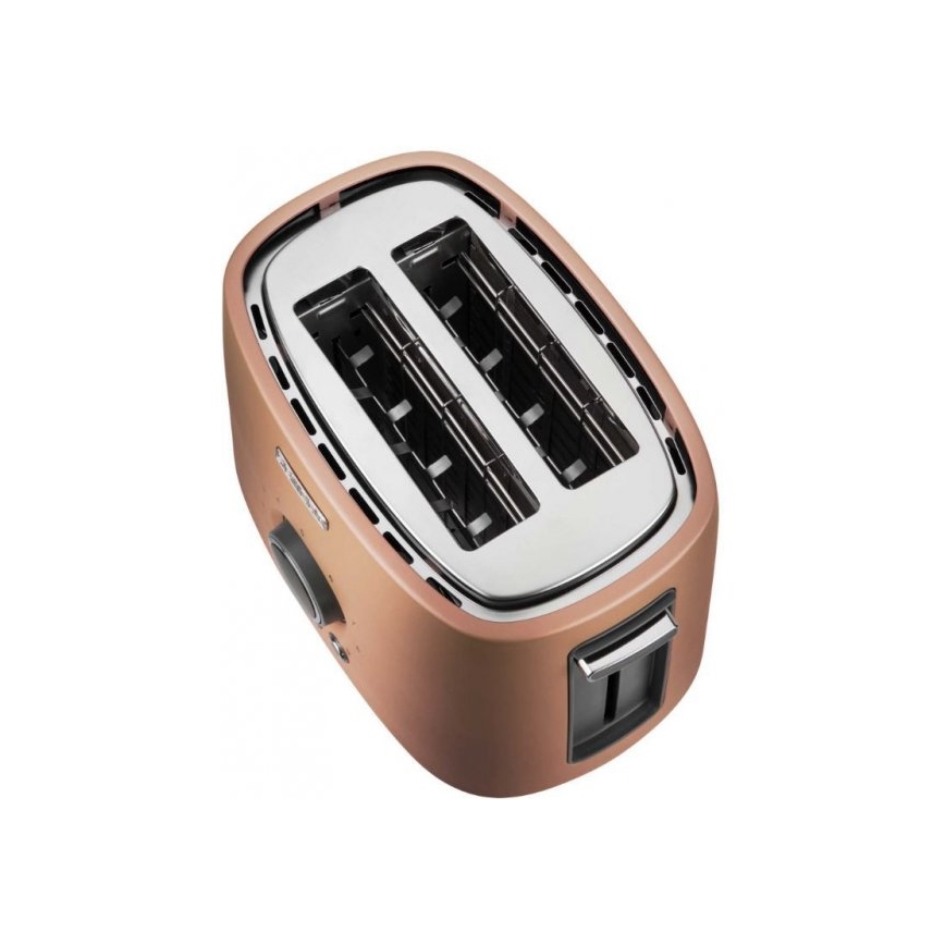 Sencor - Grille-pain à deux fentes avec grille de réchauffage 1000W/230V cuivré