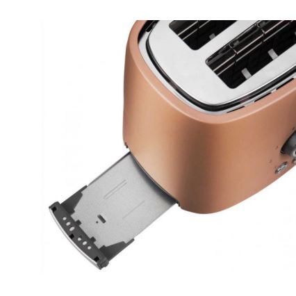 Sencor - Grille-pain à deux fentes avec grille de réchauffage 1000W/230V cuivré