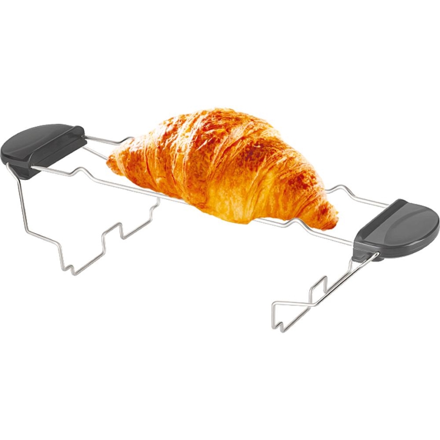 Sencor - Grille-pain à deux fentes avec grille réchauffante 1000W/230V anthracite