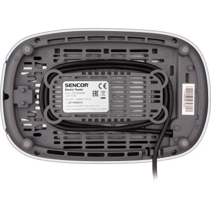 Sencor - Grille-pain à deux fentes avec grille réchauffante 1000W/230V anthracite
