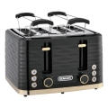 Sencor - Grille-pain à quatre fentes 1600 W/230 V, noir/beige