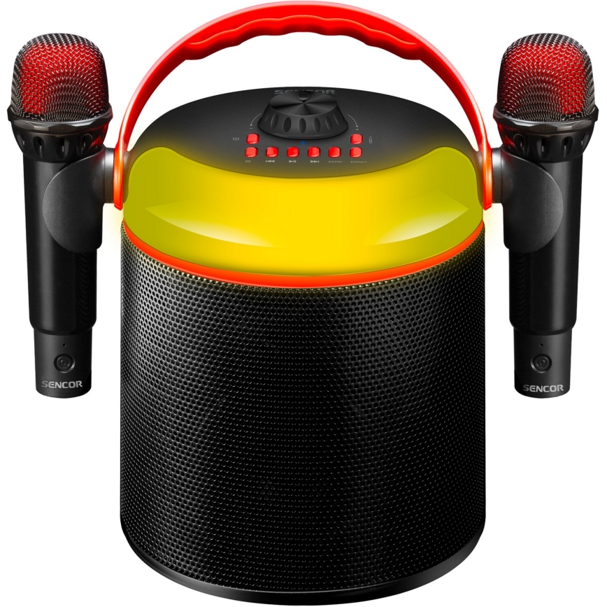 Sencor - Haut-parleur LED avec microphones sans fil 4000 mAh