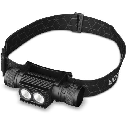 Sencor - Lampe frontale en aluminium rechargeable LED/10W/2600 mAh IP66