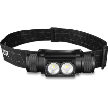 Sencor - Lampe frontale en aluminium rechargeable LED/10W/2600 mAh IP66