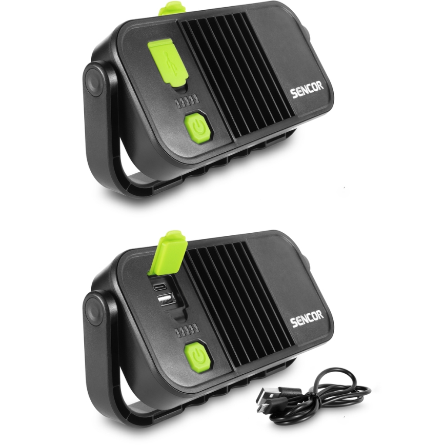 Sencor - Lampe torche avec batterie portative LED/10W/4400 mAh IP44