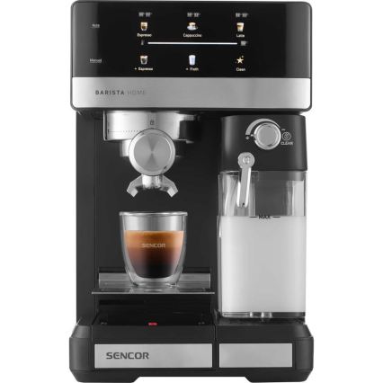 Sencor - Machine à expresso à levier 1350W/230V noir/chrome mat