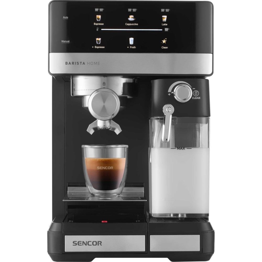 Sencor - Machine à expresso à levier 1350W/230V noir/chrome mat