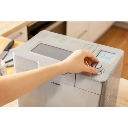 Sencor - Machine à pain domestique 550W/230V chrome mat