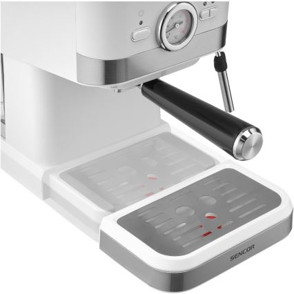 Sencor - Machine à espresso à levier 1050W/230V blanc/chrome mat