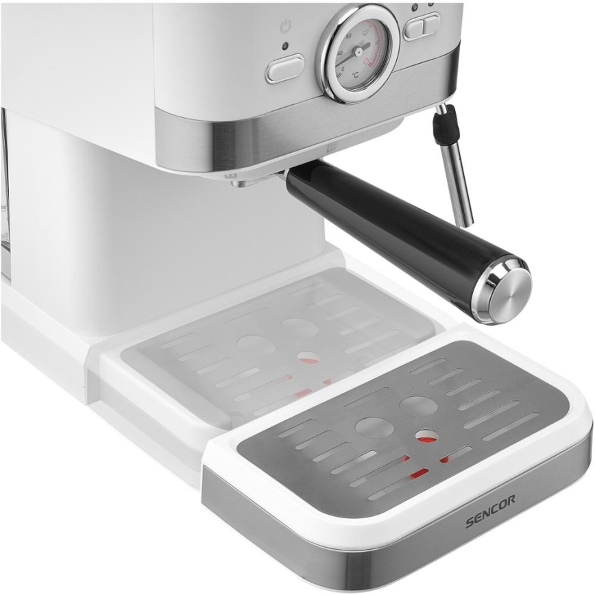 Sencor - Machine à espresso à levier 1050W/230V blanc/chrome mat