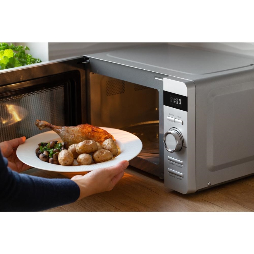 Sencor - Micro-ondes 800 W / 230 V, 17 L, argenté