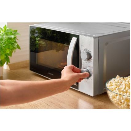 Sencor - Micro-ondes avec fonction gril 700W/1000W/230V 20 l chrome mat