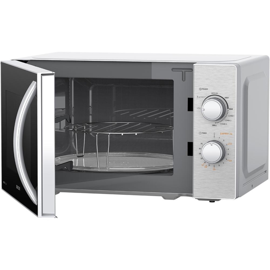 Sencor - Micro-ondes avec fonction gril 700W/1000W/230V 20 l chrome mat