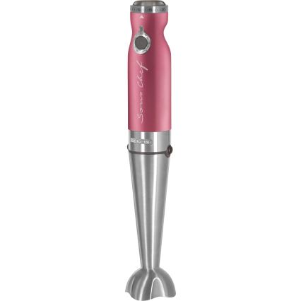 Sencor - Mixeur plongeant 4in1 1200W/230V acier inoxydable/rose