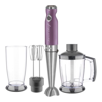 Sencor - Mixeur plongeant 4in1 1200W/230V acier inoxydable/violet