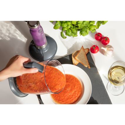 Sencor - Mixeur plongeant 4in1 1200W/230V acier inoxydable/violet