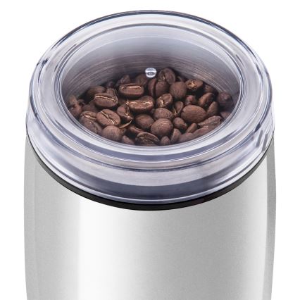Sencor - Moulin à café à grain électrique 60 g 150W/230V blanc/chrome mat