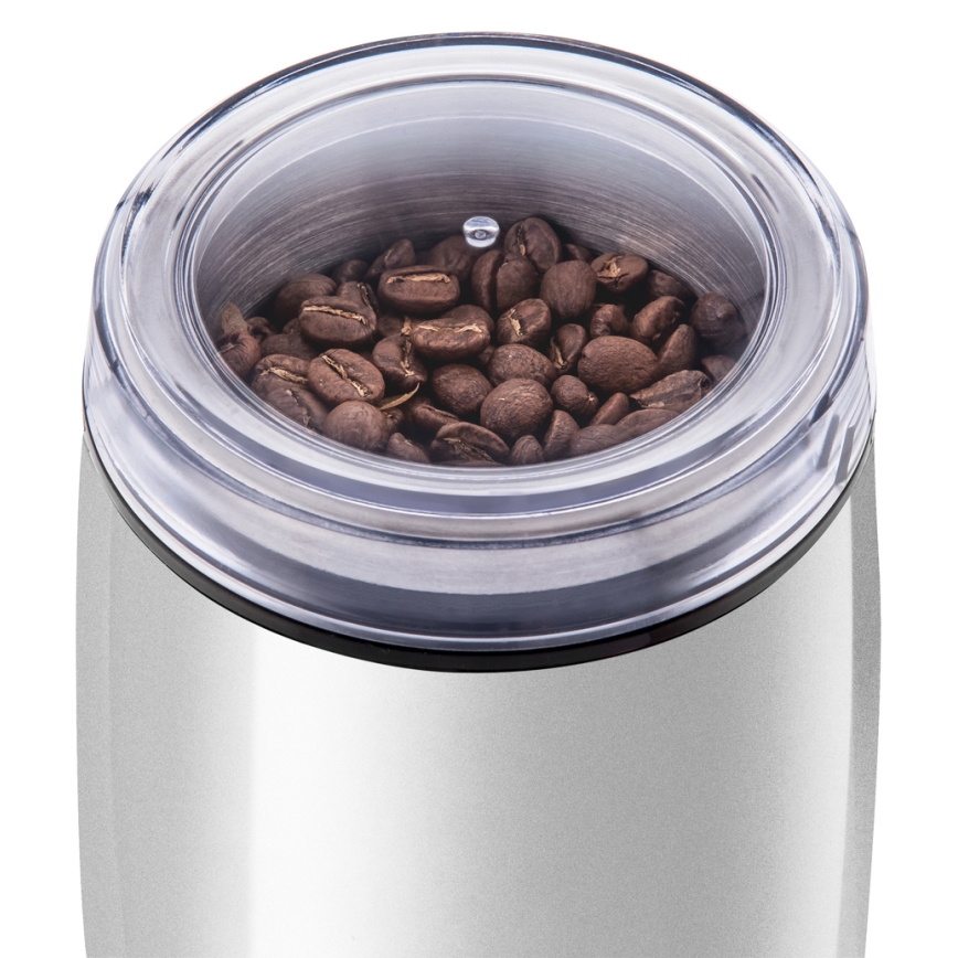 Sencor - Moulin à café à grain électrique 60 g 150W/230V blanc/chrome mat