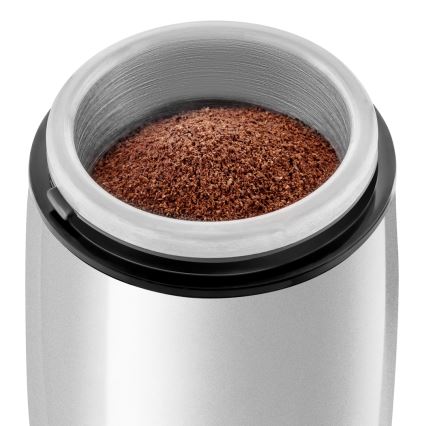 Sencor - Moulin à café à grain électrique 60 g 150W/230V blanc/chrome mat