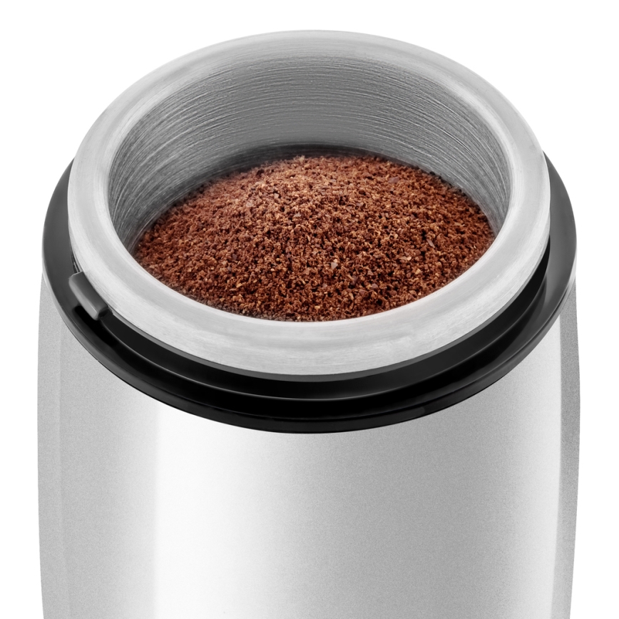 Sencor - Moulin à café à grain électrique 60 g 150W/230V blanc/chrome mat