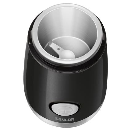Sencor - Moulin à café à grain électrique 60 g 150W/230V noir/chrome mat