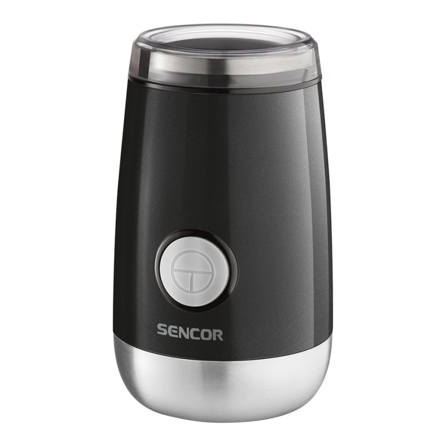 Sencor - Moulin à café à grain électrique 60 g 150W/230V noir/chrome mat