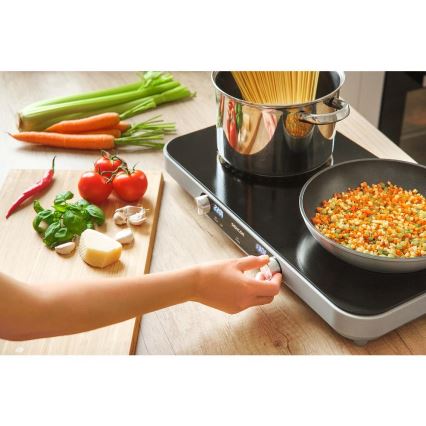 Sencor - Plaque de cuisson vitrocéramique à deux foyers avec écran LCD 3500W/230V