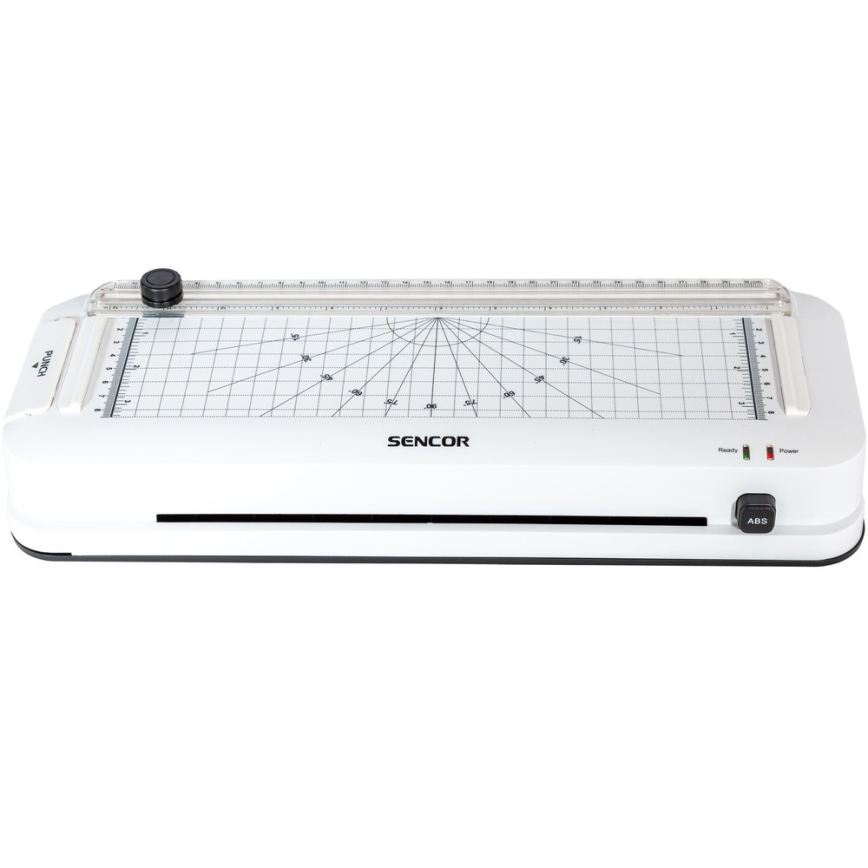 Sencor - Plastifieuse A4 avec coupeur et perforateur de trous 100W/230V blanche