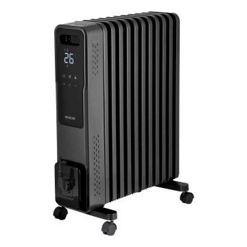 Sencor - Radiateur à bain d'huile 11 éléments 1000/1200/2400W/230V Wi-Fi noir